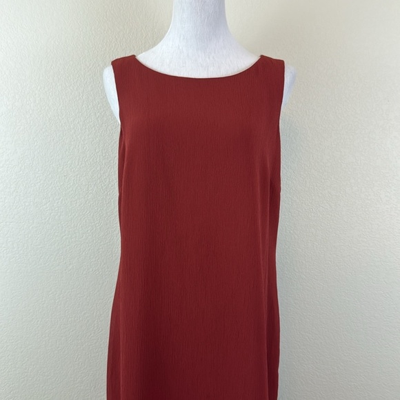 Address Maggy Textured Elegant Rust Orange Sleeveless Maxi Dress Size 8 - Picture 2 of 9